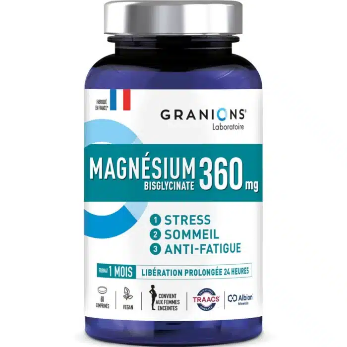 photo d'une boite de magnesium bisglycinate de chez Granions