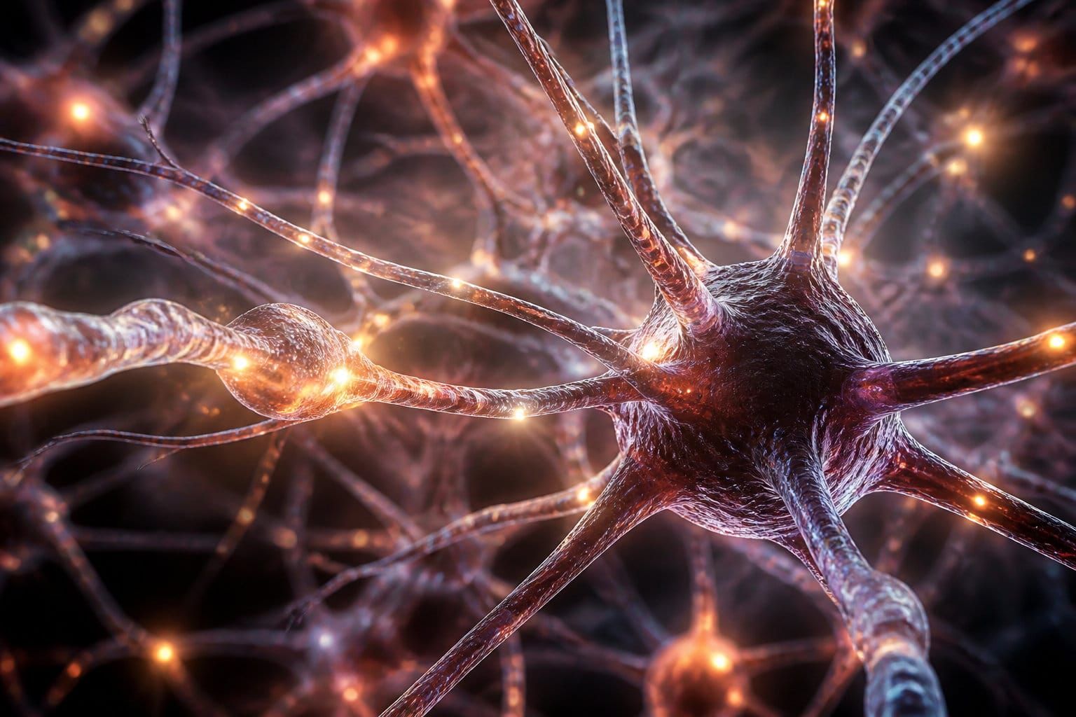Neurones en activité illustrant la consolidation de la mémoire