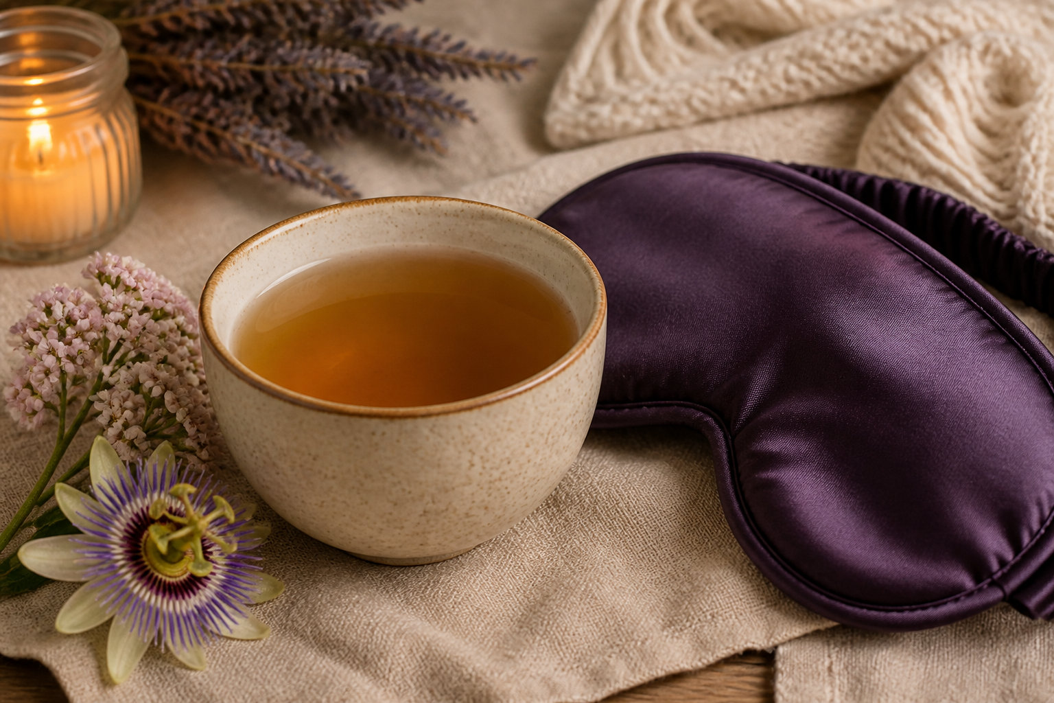 Tisane à la valériane et à la passiflore pour favoriser le sommeil
