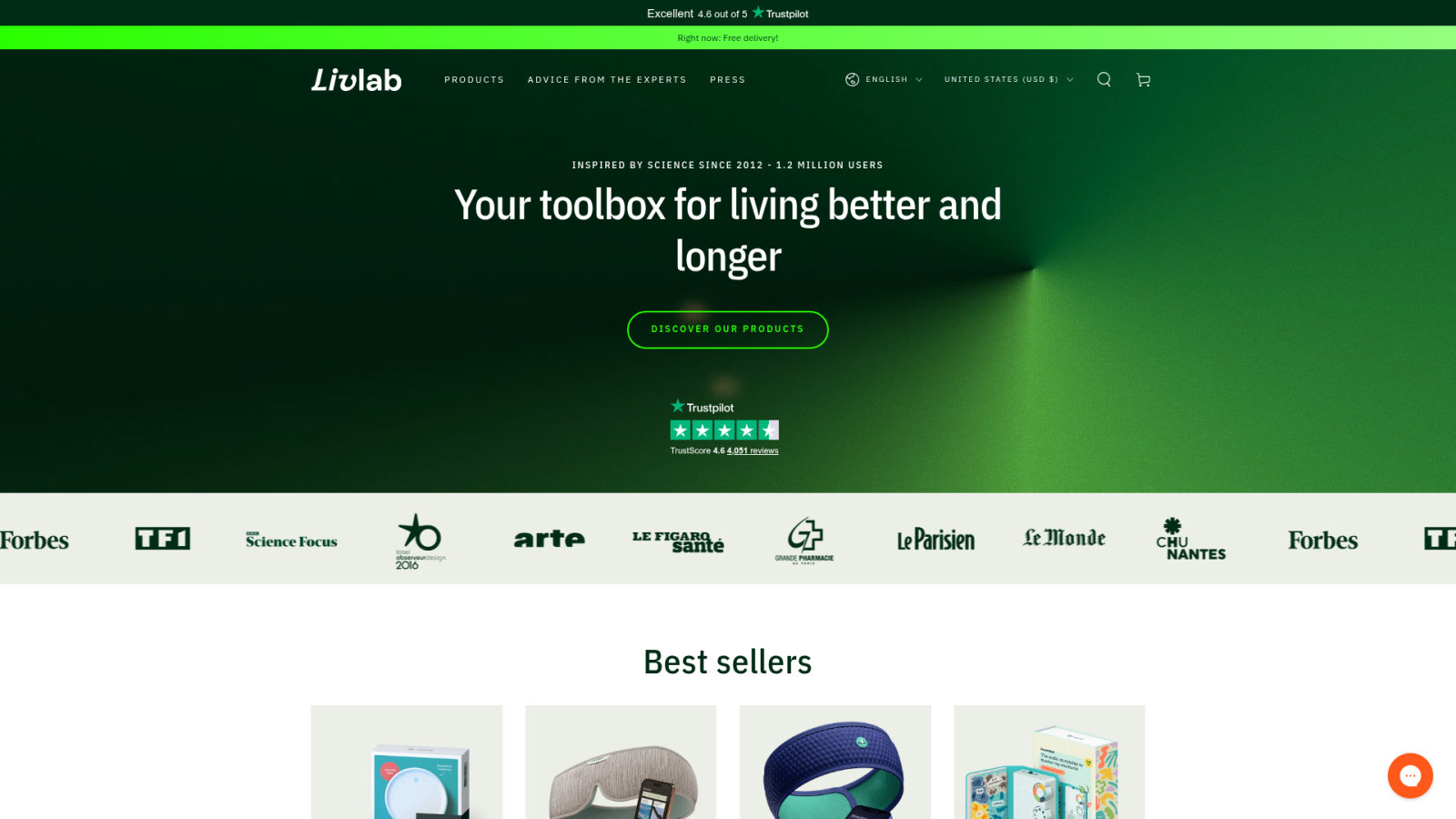 Packaging Livlab du Dodow, prix et positionnement du produit